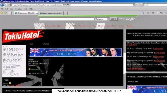 fanii din australiaa!!! - TH au fani si in Australiaaa! - Arhiva Generala /General Archive