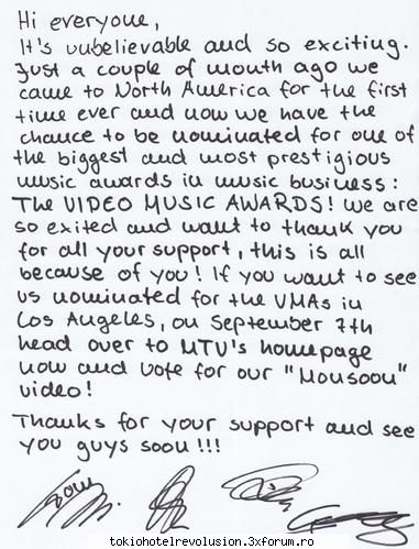 tokio hotel si vma 2008 - Pana akum tokio hotel au fost nominalizati la - Arhiva Generala /General Archive